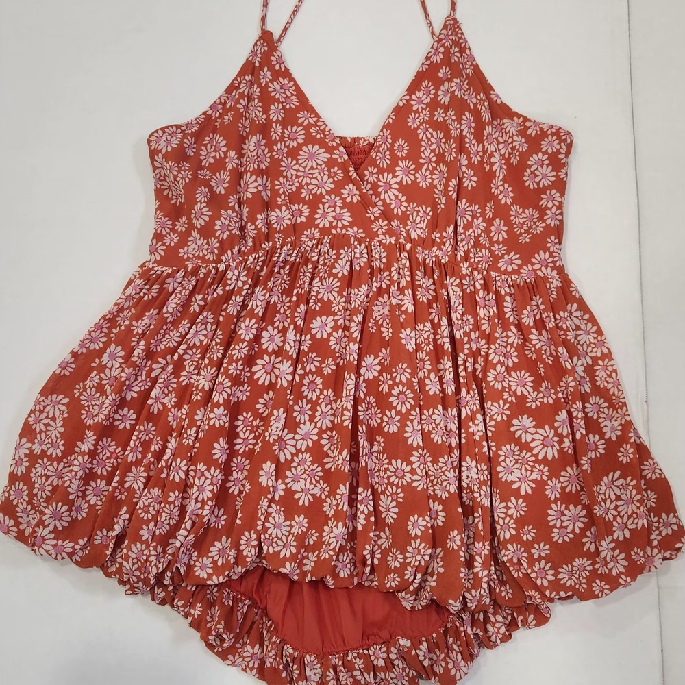 Rust Floral Sleeve Maeve by Antropologie Size S